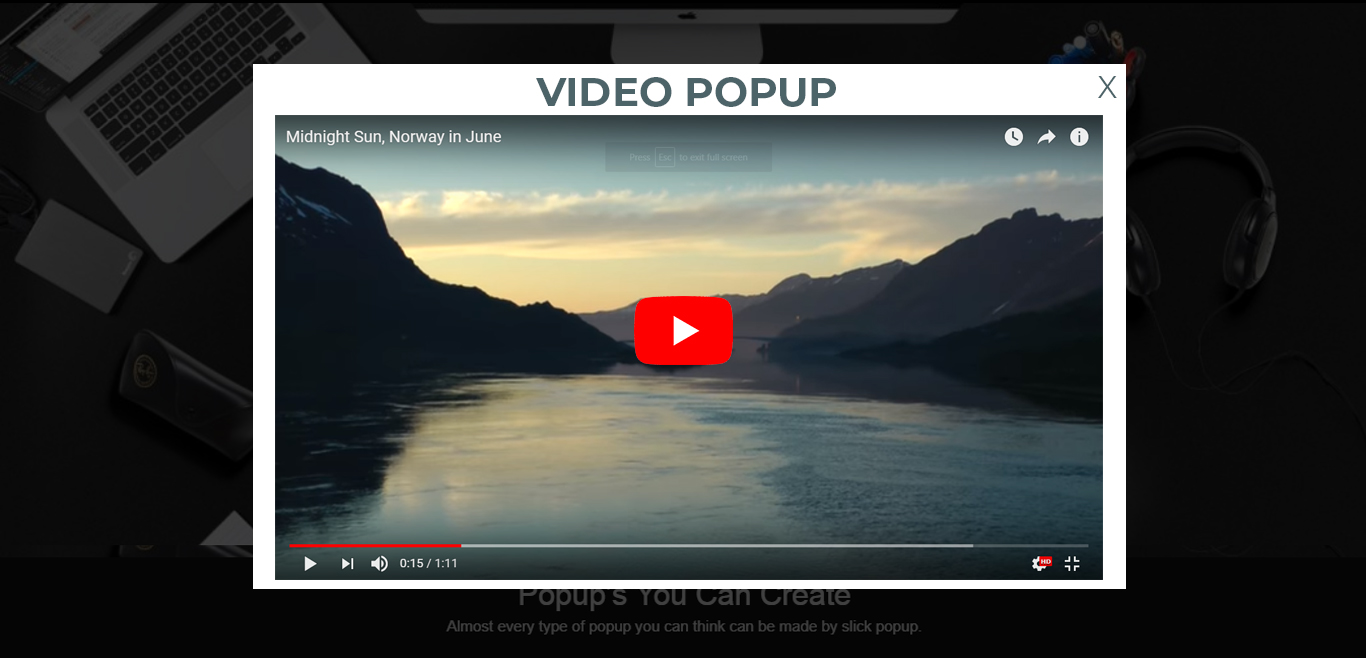 Video Popup Demo