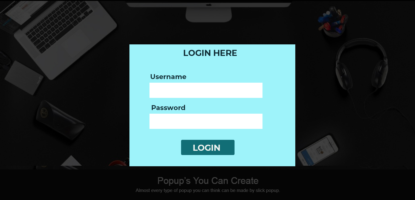 Login Popup Demo